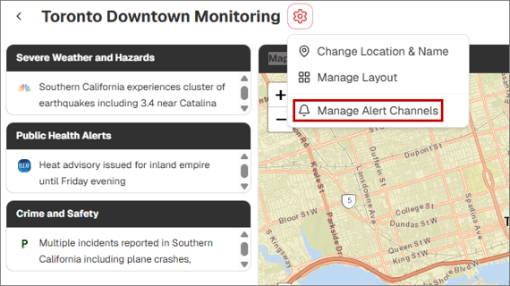 Manage alert chann1