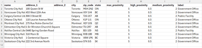 excel file
